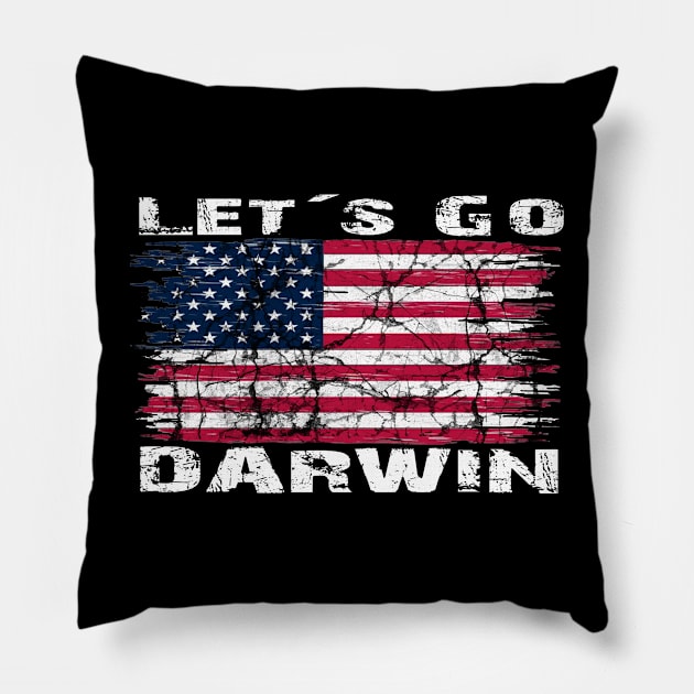 Lets Go Darwin -Let´s Go Darwin Pillow by JayD World