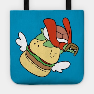 Pilot Turtle Riding a Hamburger Tote