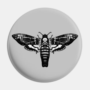 Death Moth | Black and White Pin