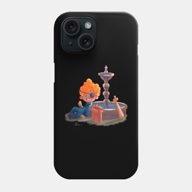 Boy playing treasure hunt Phone Case by irina_zhelinskaya