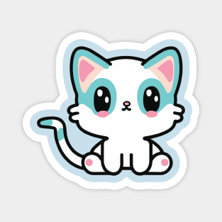 cute cat drawing Magnet