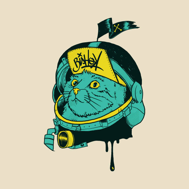 Space cat by Bishok