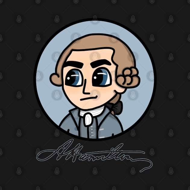 Chibi Alexander Hamilton - Patriot Portrait (Small Design) by Aeriskate