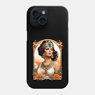 Cleopatra Queen of Egypt retro vintage floral design Phone Case