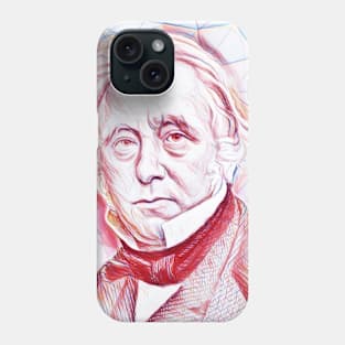 Thomas Babington Macaulay Portrait | Thomas Babington Macaulay Artwork | Line Art Phone Case