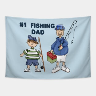 Number #1 Fishing Dad Tapestry