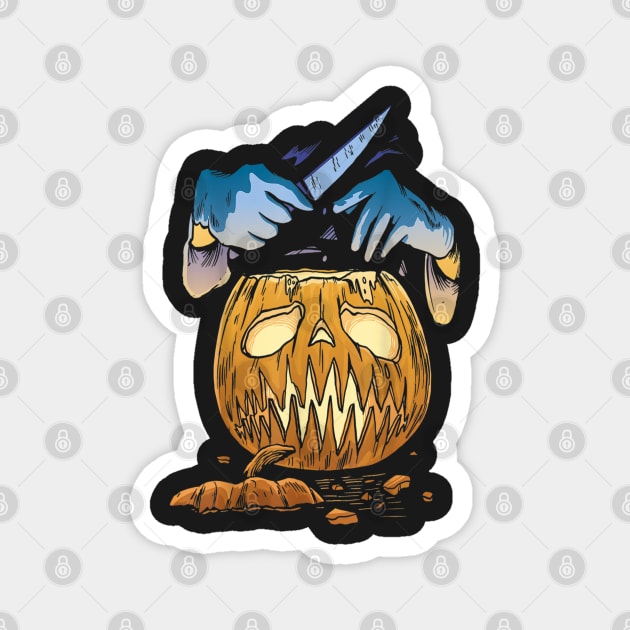 JackOLantern Evil Pumpkin Magnet by oemsanex