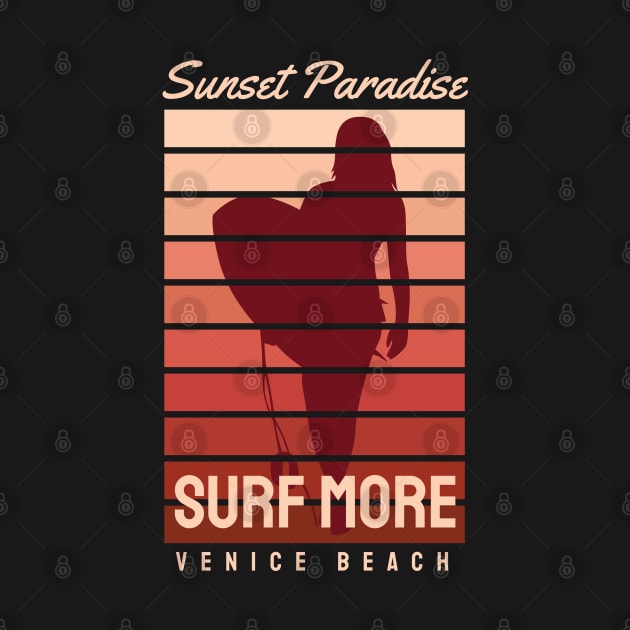 Sunset Paradise Surf More Venice Beach by bougieFire