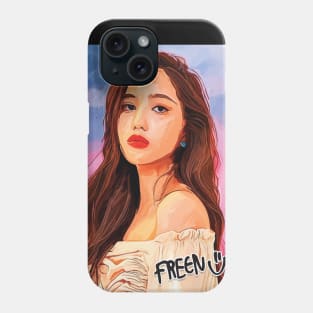 Freen Sarocha Portrait in watercolor - Freen Paintings Phone Case