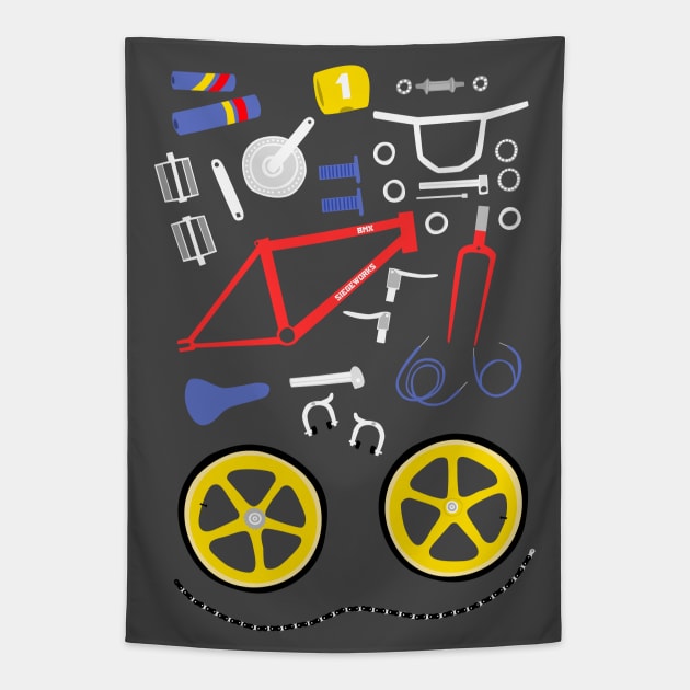 BMX Bits Tapestry by Siegeworks