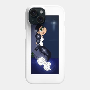 Onyx Gemstone Mermaid with Northstar Phone Case