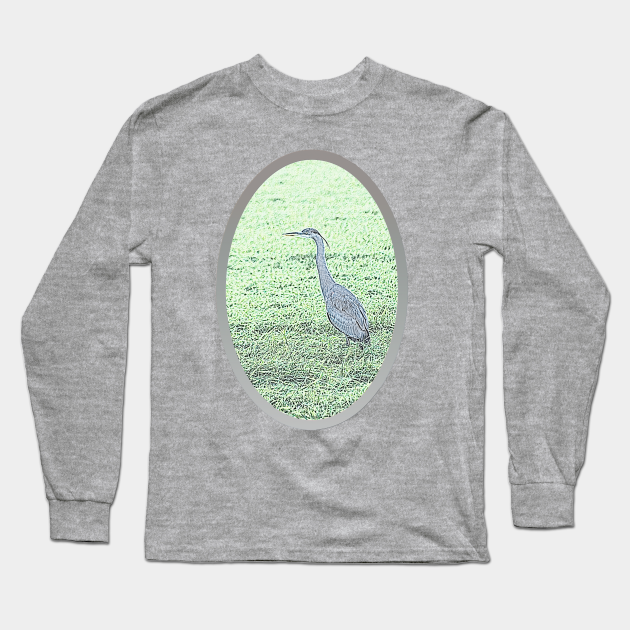 Great Blue - Great Blue Heron - Long Sleeve T-Shirt | TeePublic