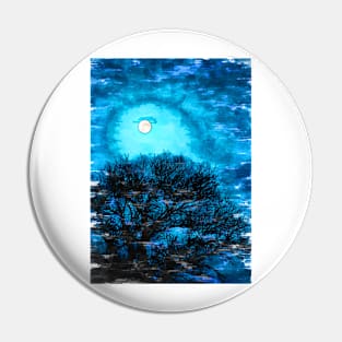 Tree Silhouette Under The Moonlight. For Moon Lovers. Pin