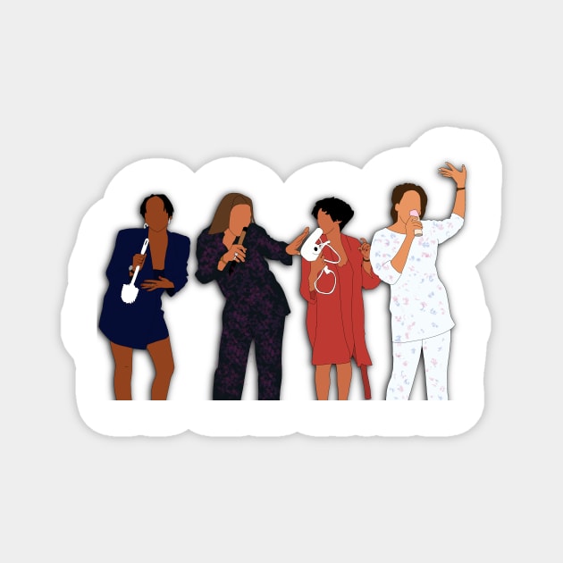 Living Single TV Show Fan Art Magnet by tayelectronica