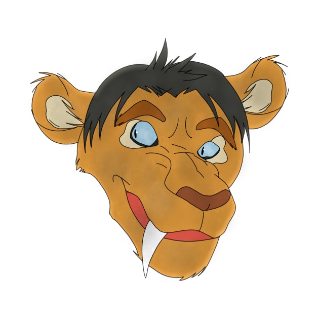 Anthro lion face by Veleno