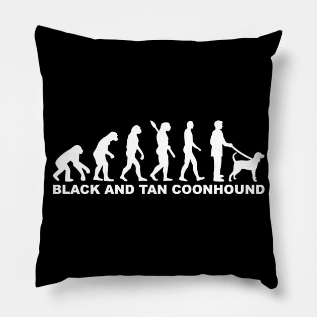 Black and Tan Coonhound evolution Pillow by Designzz