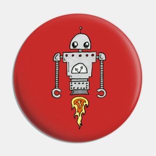 Flying Fire Bot Pin