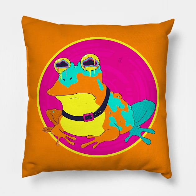 Hypno drip Pillow by Lhollowaydesign