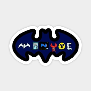 Bat Minute & Robin - Dingbat Logo Magnet