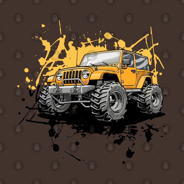 Off-Road 4x4 Vehicles in Graffiti Cartoon Style by irfankokabi