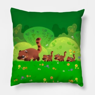 Coati family Pillow