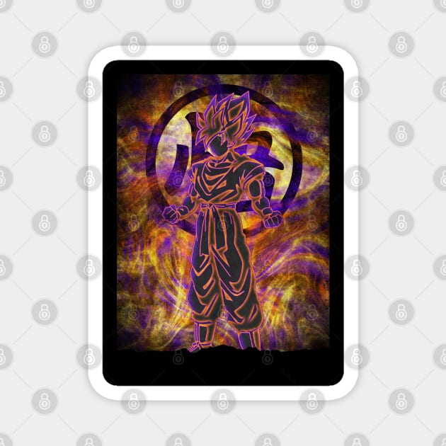 Abstract Goku Magnet by saufahaqqi