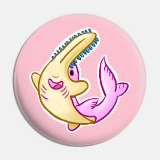 Cute Pink Sawfish Sawtooth Shark Pin