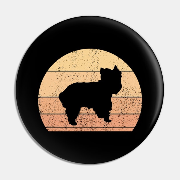 Retro Sunset Yorkshire Terrier Pin by Shirtjaeger