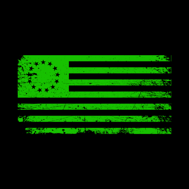 Green USA 1776 Flag by The Libertarian Frontier 