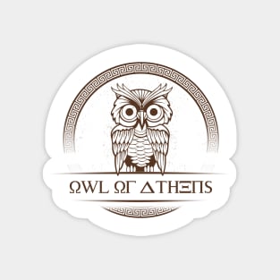 'Owl Of Athens' Awesome Athens Greek Mythology Gift Magnet