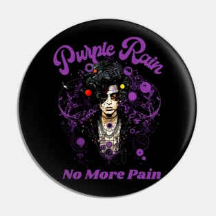 Prince Purple Rain No More Pain Memorial Pin