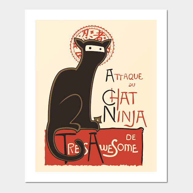 A French Ninja Cat Ninja Posters And Art Prints Teepublic Au