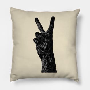 two fingers of peace Pillow