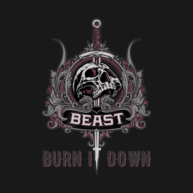 Beast Burnit Down T-Shirt by HR