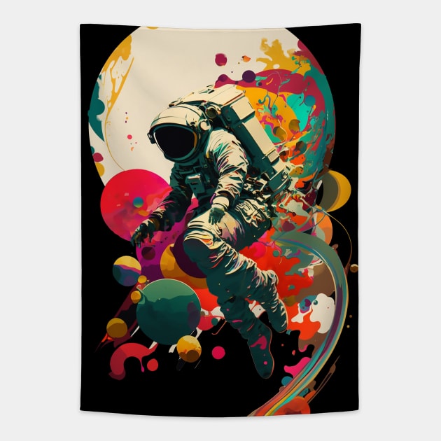 Psychedelic Astronaut Tapestry by DavidLoblaw