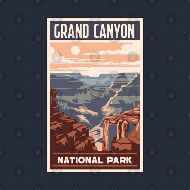 A Vintage Travel Art of the Grand Canyon National Park - Arizona - US by goodoldvintage