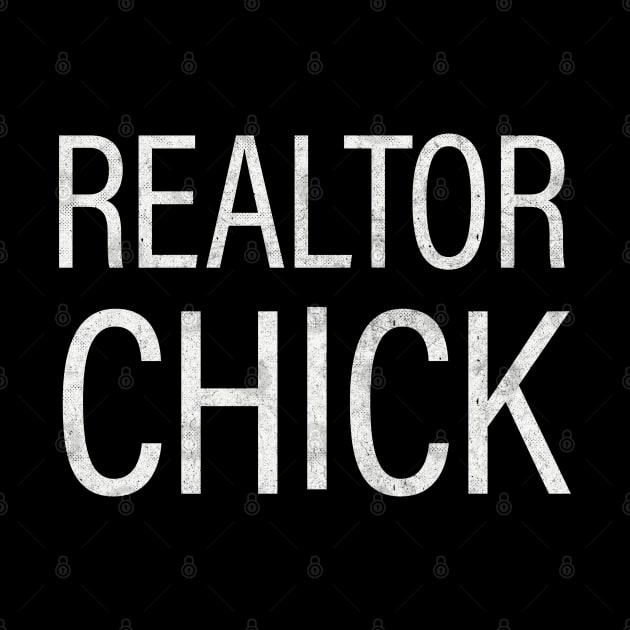 Realtor Chick / Retro Style Real Estate Typography Design by DankFutura