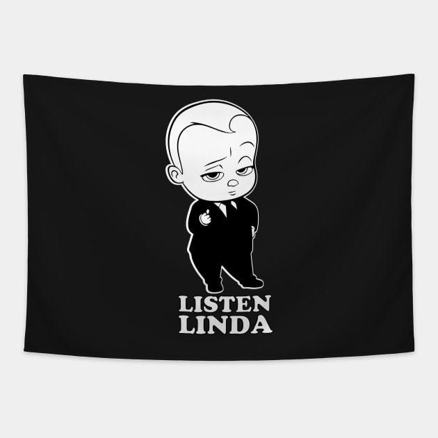 Listen Linda Tapestry by TheLaundryLady