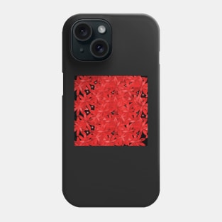 Multitude of flowers in red Phone Case