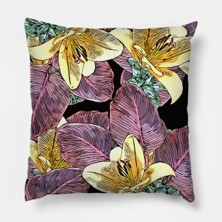 Blossoms in the dark Pillow