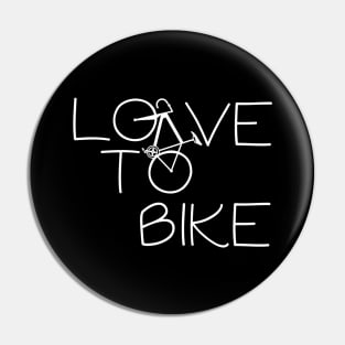 Love to bike Pin