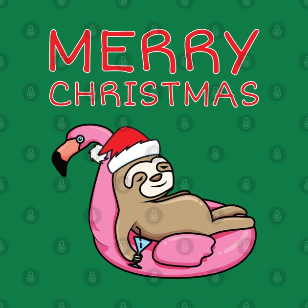 Merry Christmas Festive Sloth by DPattonPD