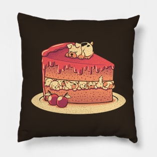 Strawberry Dog Puppy Cake by Tobe Fonseca Pillow