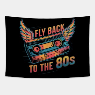 Fly Back to the 80s with Groovy Cassette Wings Tapestry