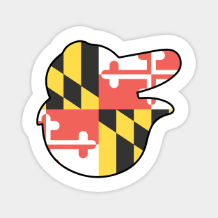Maryland Flag Bird Magnet