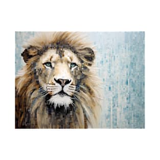 Lion Animal Art Decor Paint Mosaic T-Shirt