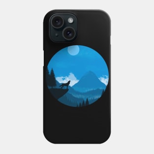 Wolf Howling at the Moon Phone Case