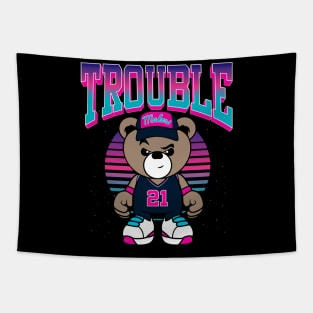 cute teddy bear troublemaker tee Tapestry