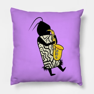 Cute Musician Plays Saxophone Pillow