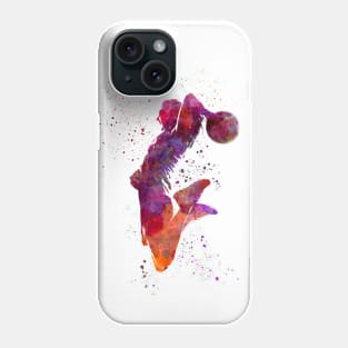 Basketball player in watercolor Phone Case